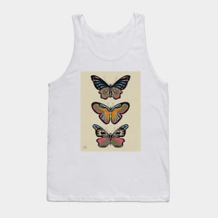 distressed botanical butterflies Tank Top